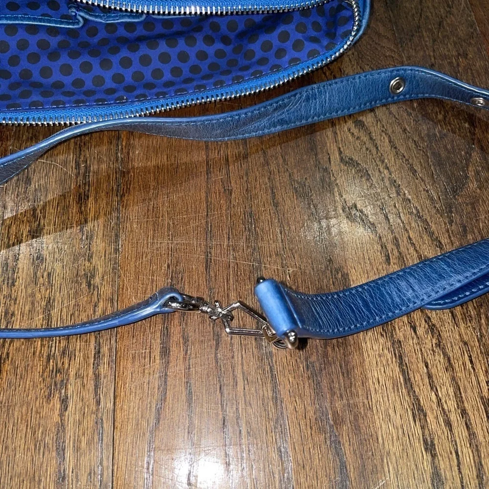 Rebecca Minkoff blue leather Cupid satchel